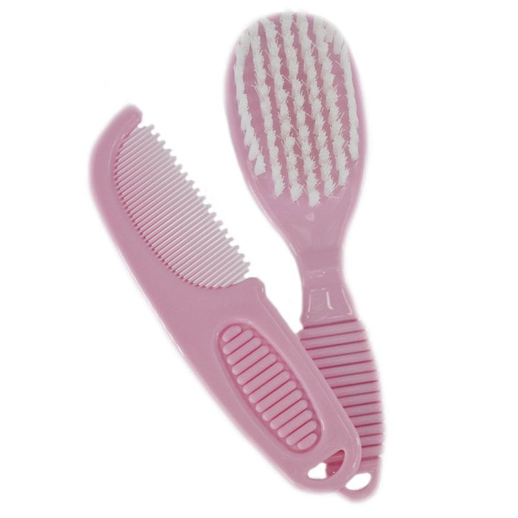 Picture of 3040 PINK SUPER SOFT BRUSH AND COMB SET PINK